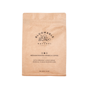 Bloomable Mushroom Coffee with Lion's Mane, Reishi, and Chaga Mushroom Extracts (340 g) - Bloomable Natural Products
