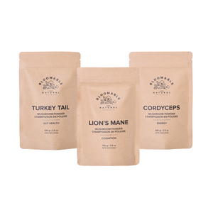 Bloomable Trio Bundle - Lion's Mane, Turkey Tail and Cordyceps Mushroom Powders - Bloomable Natural Products